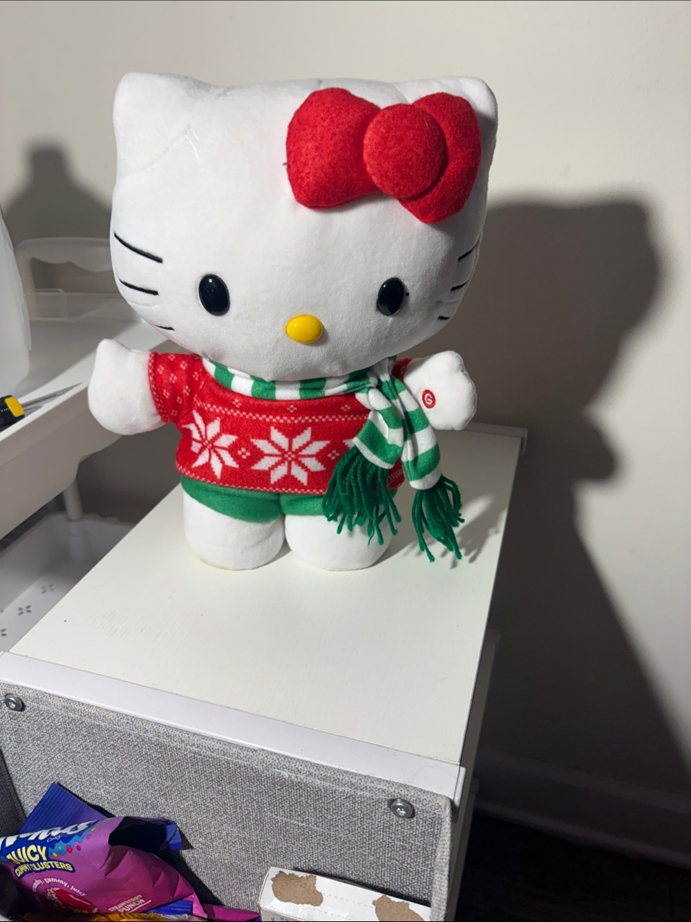 Hello Kitty Plush Holiday Doll in White, Red & Green